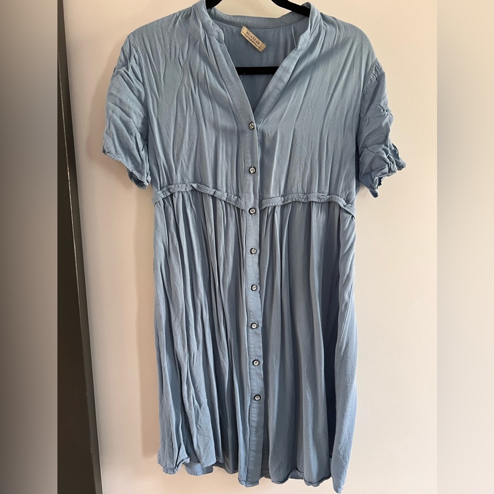 Blue Button Dress